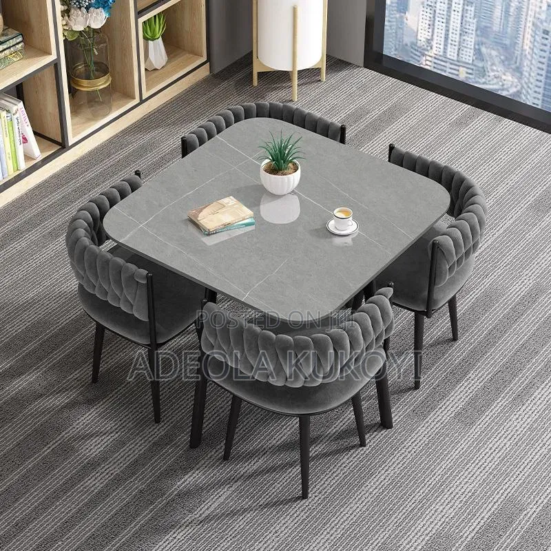 Fabric Cloth Quality Dinning Table and Chairs