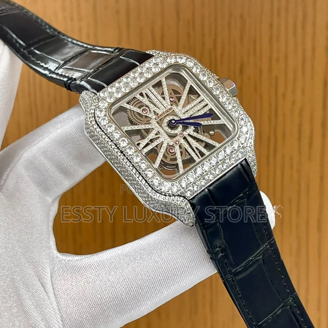 Automatic Quality Luxury Cartier Ice Leather Watch