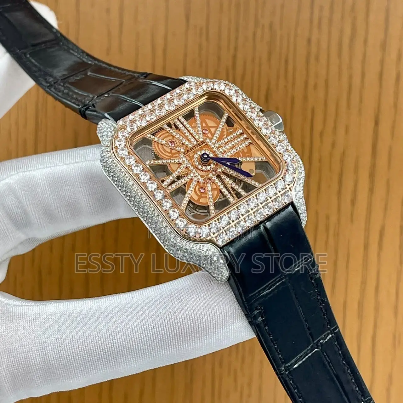 Automatic Quality Luxury Cartier Ice Leather Watch