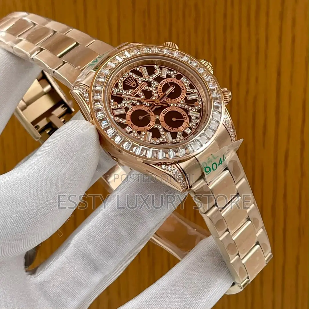 Automatic Quality Luxury Rolex Ice Full Ice Head Chain Watch