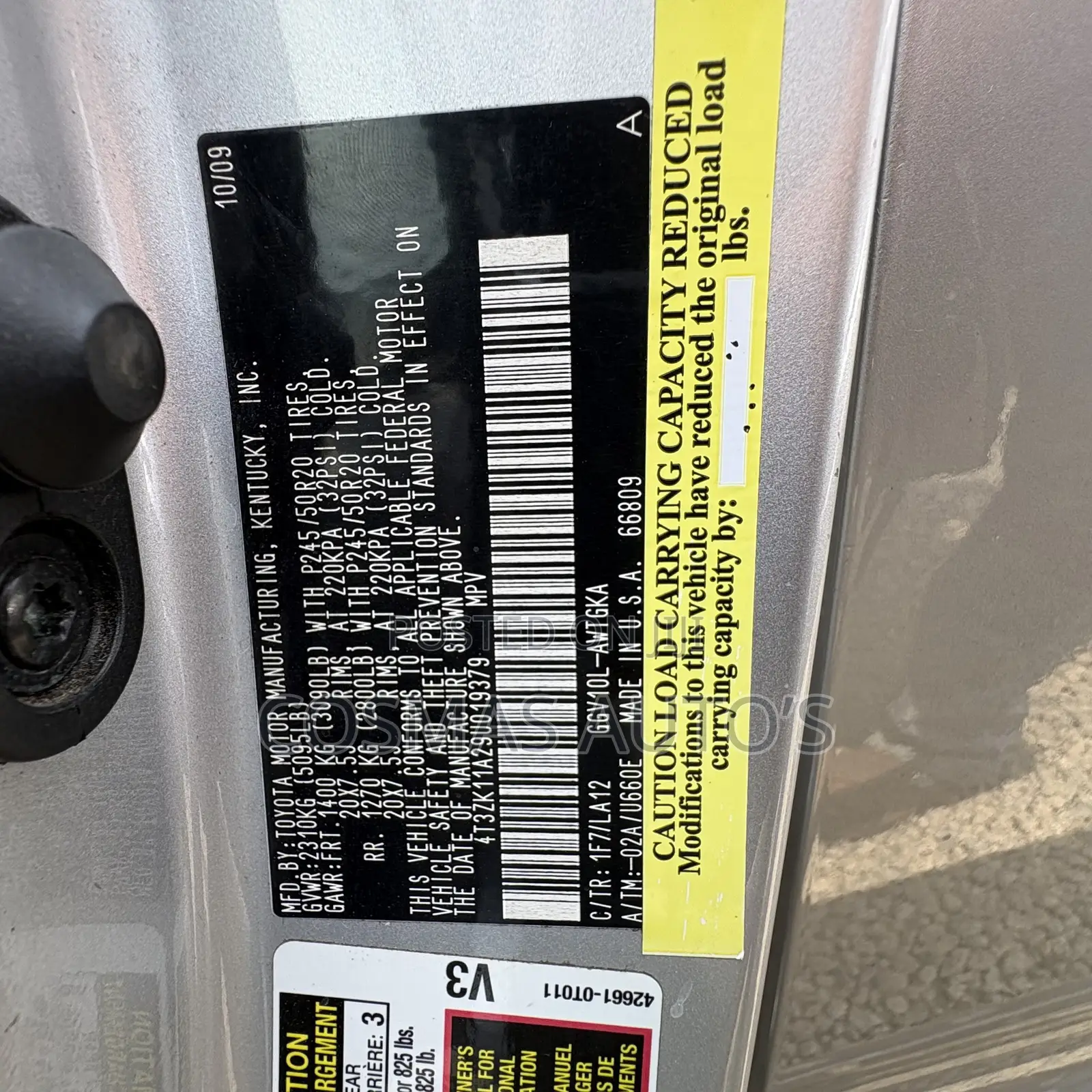 Toyota Venza 2010 Silver