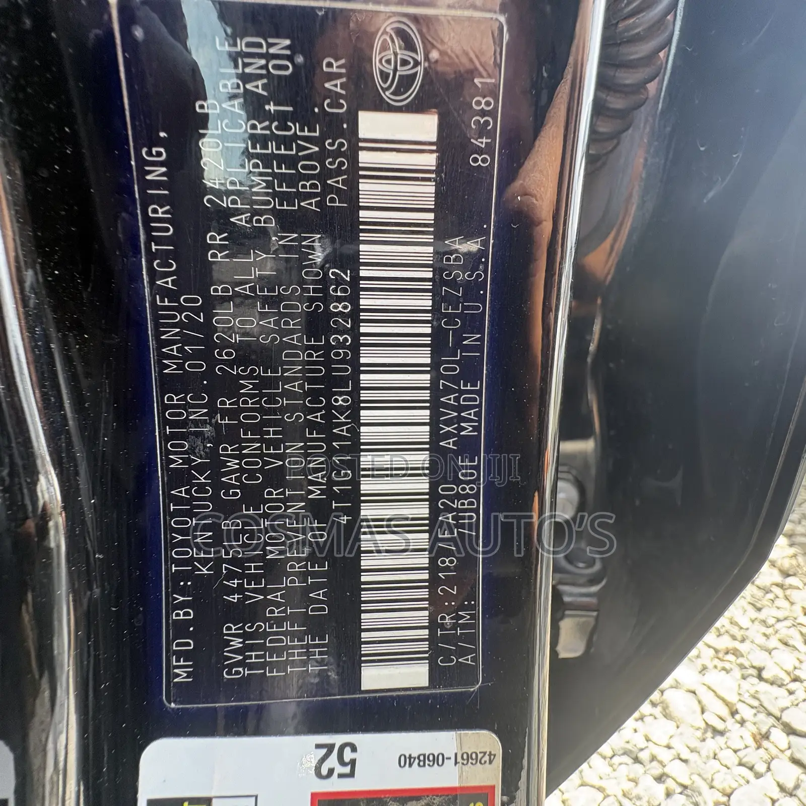 Toyota Camry SE FWD 2020 Black