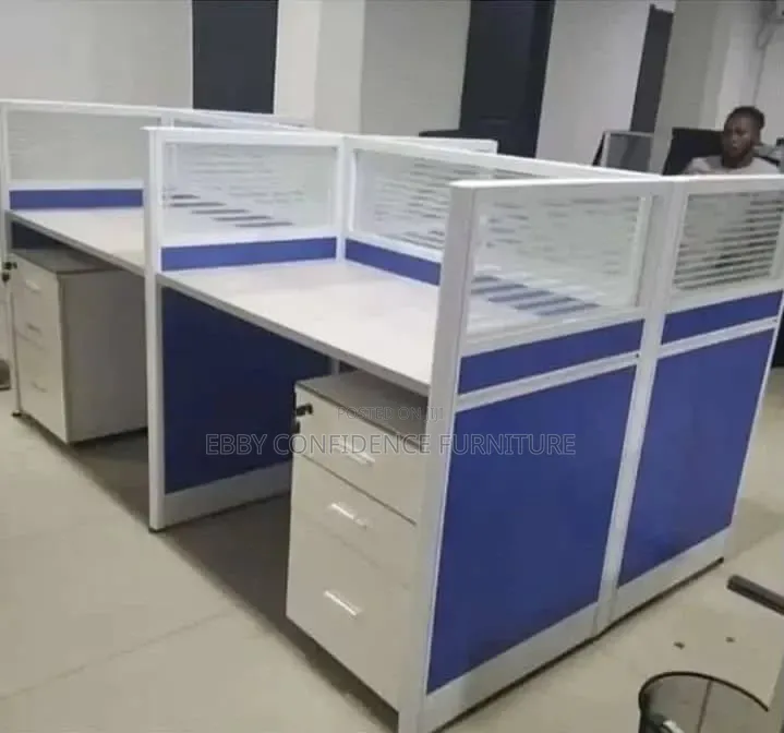 Work Station Desk With Glass by 4