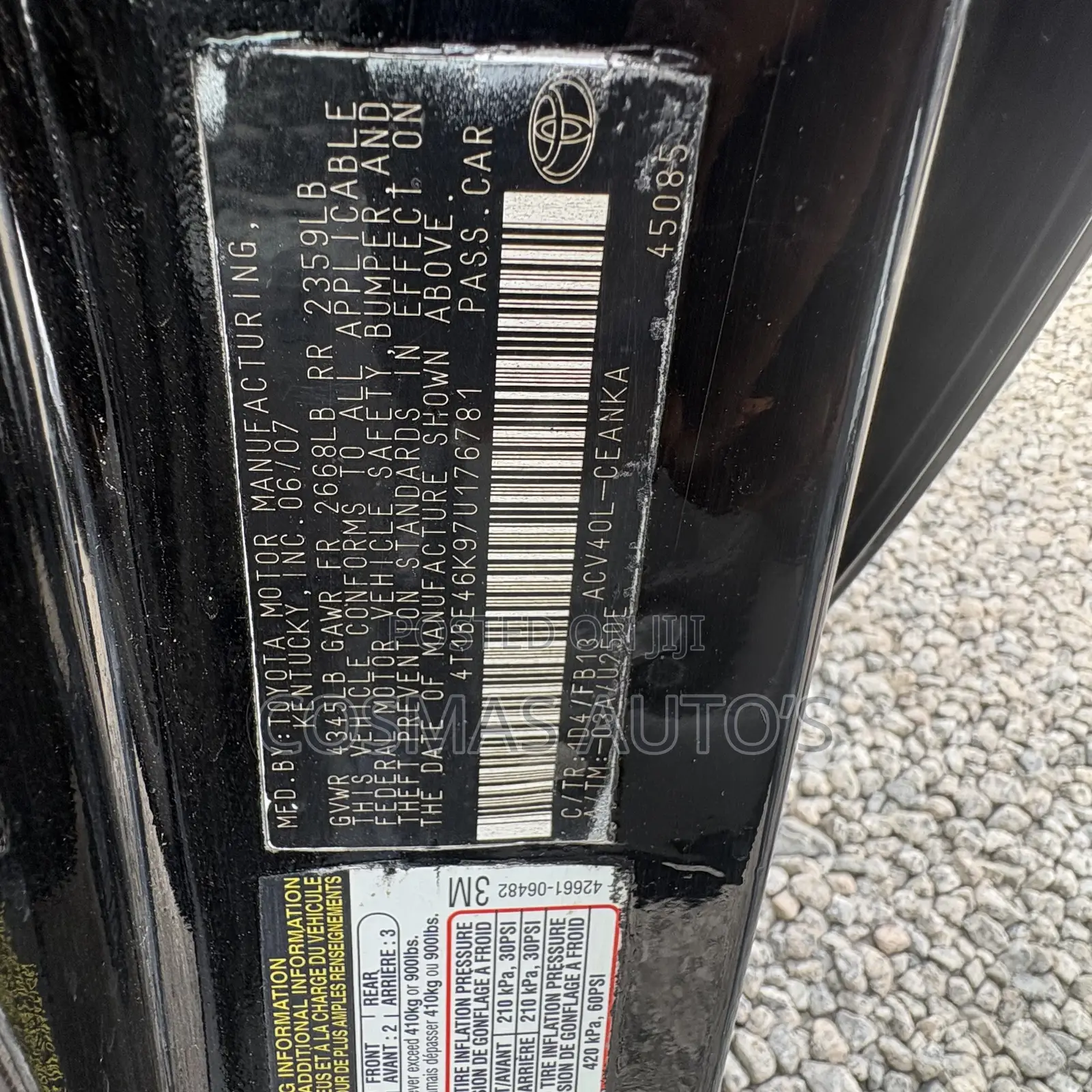 Toyota Camry SE 4dr Sedan (2.4L 4cyl 5A) 2008 Black