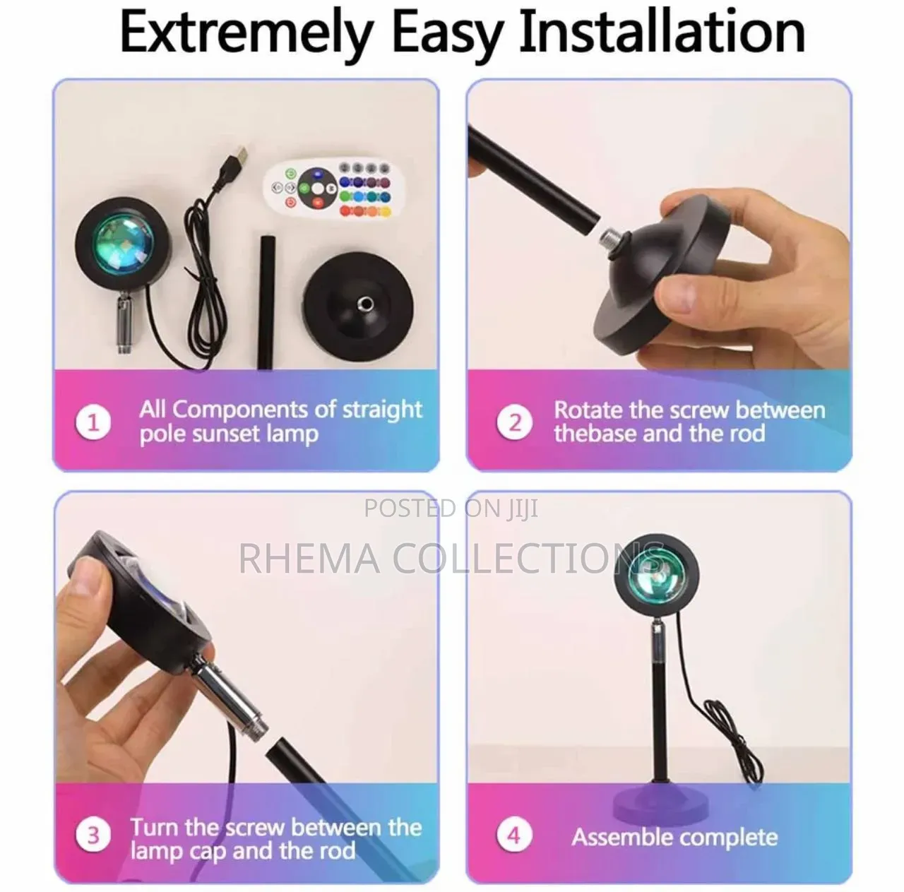 RGB 16-Color Sunset Projection Lamp (With Remote)