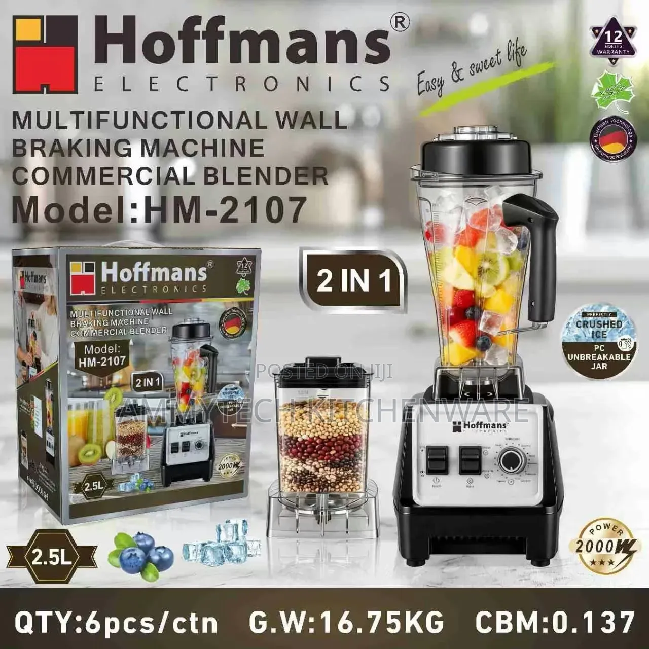2in1multifunctional Hoffman Wall Breaking Commercial Blender