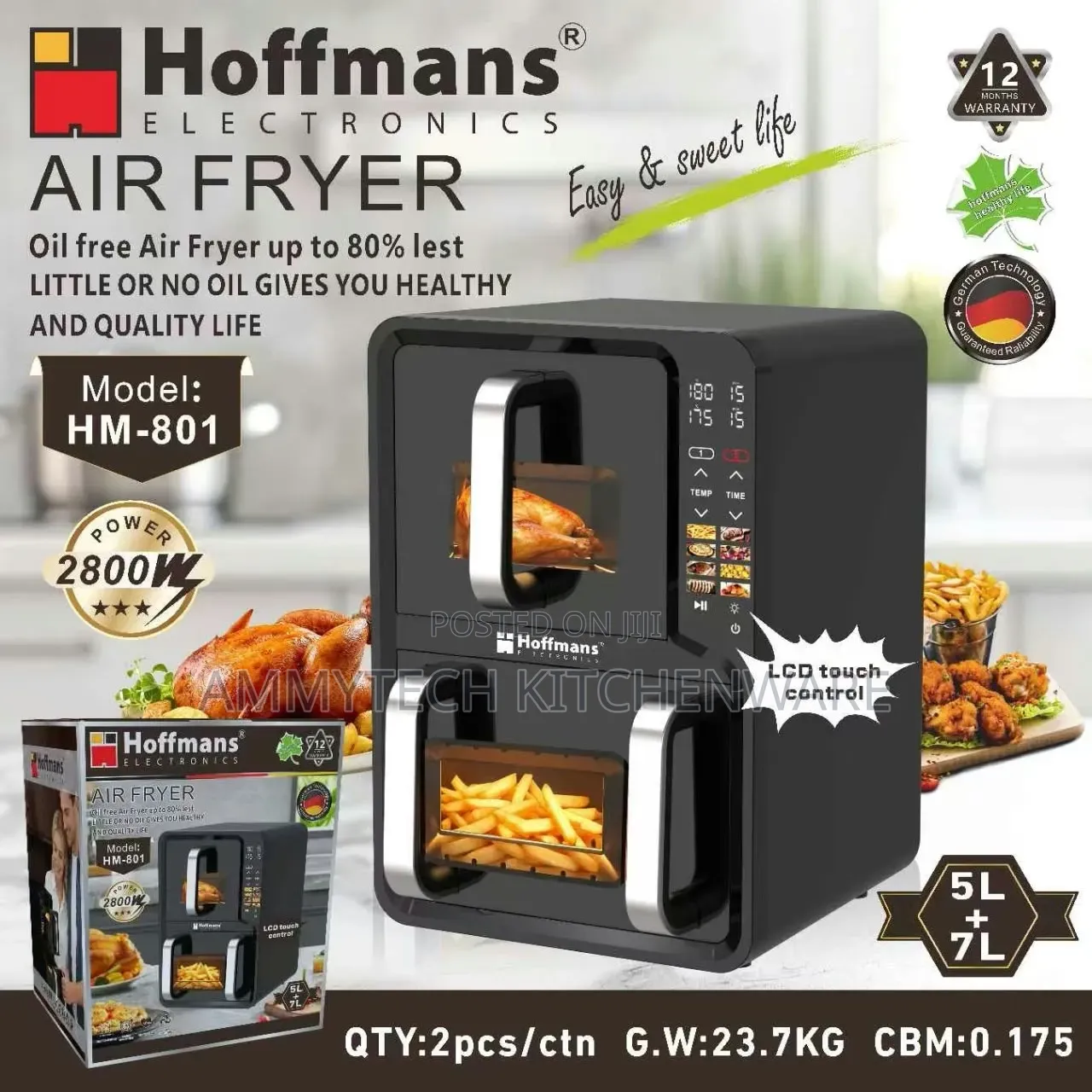 High Durable Double Hoffman Healthy Air Fryer