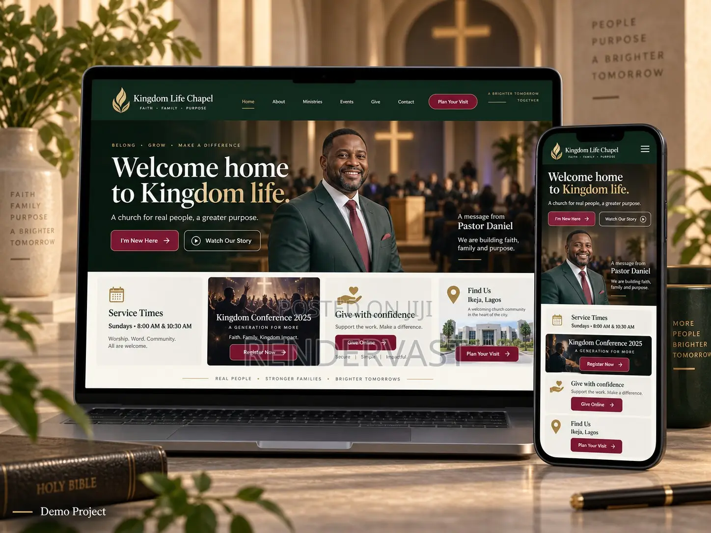 Professional Church Ministry Website Design