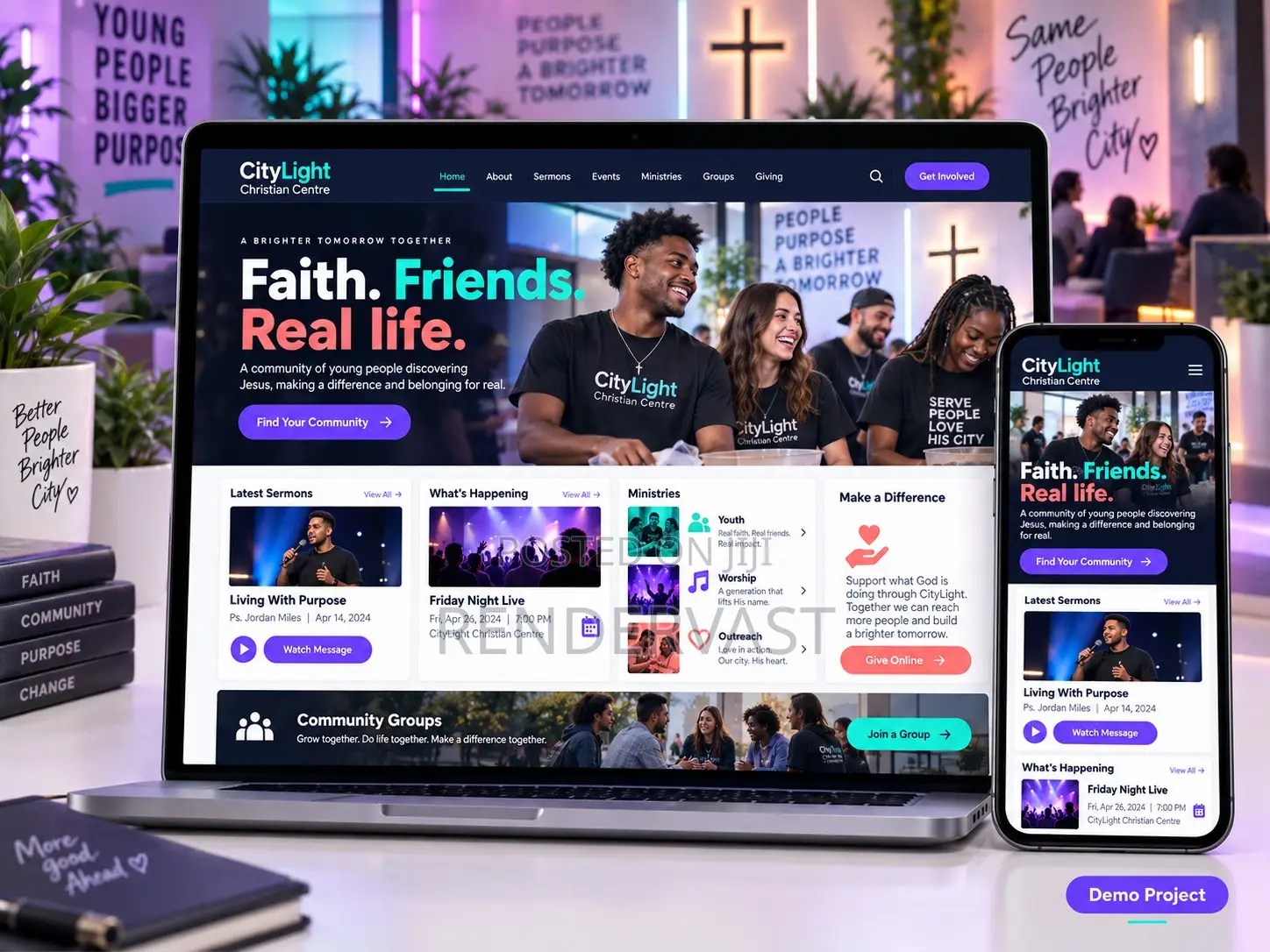 Professional Church Ministry Website Design