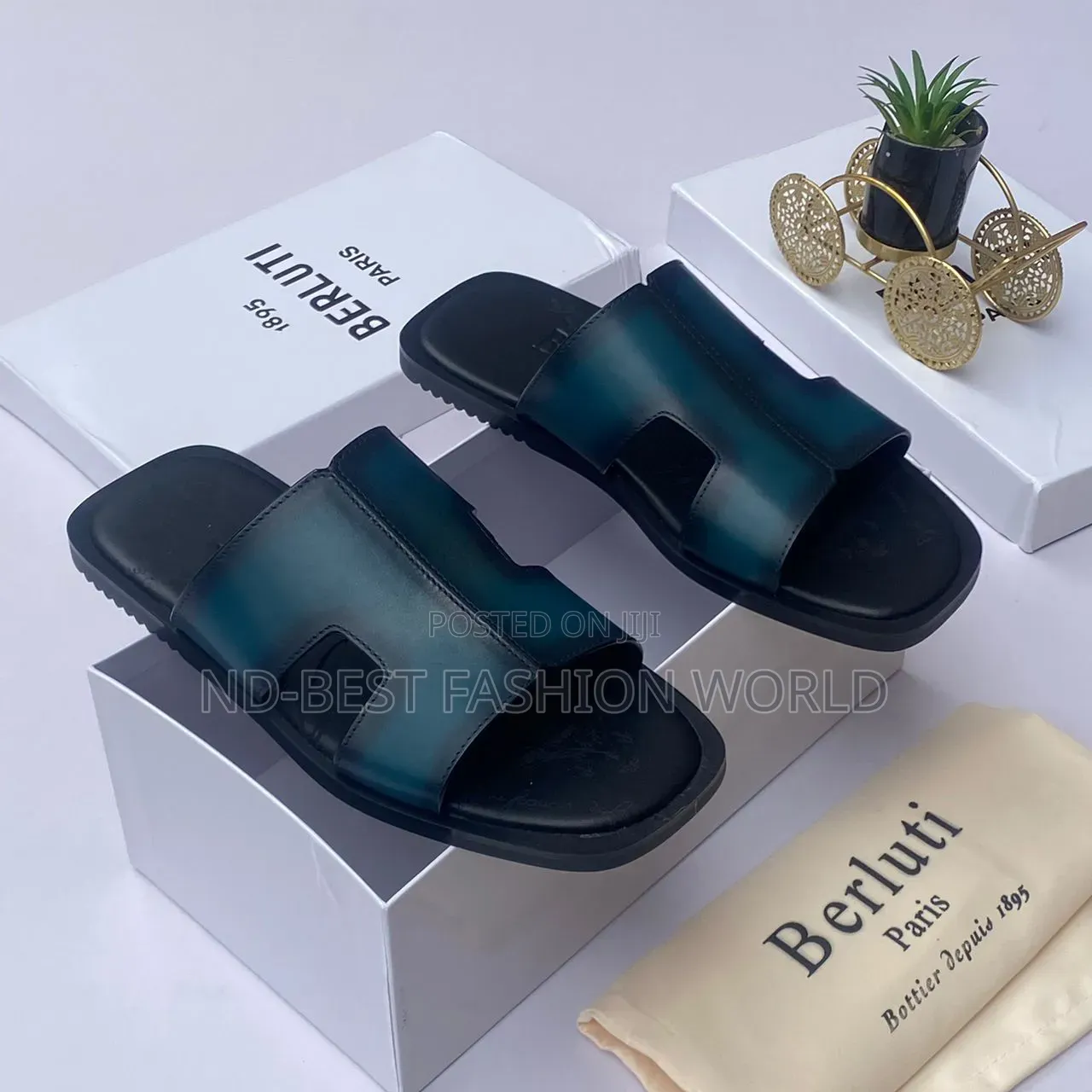 Burteli Leather Slippers
