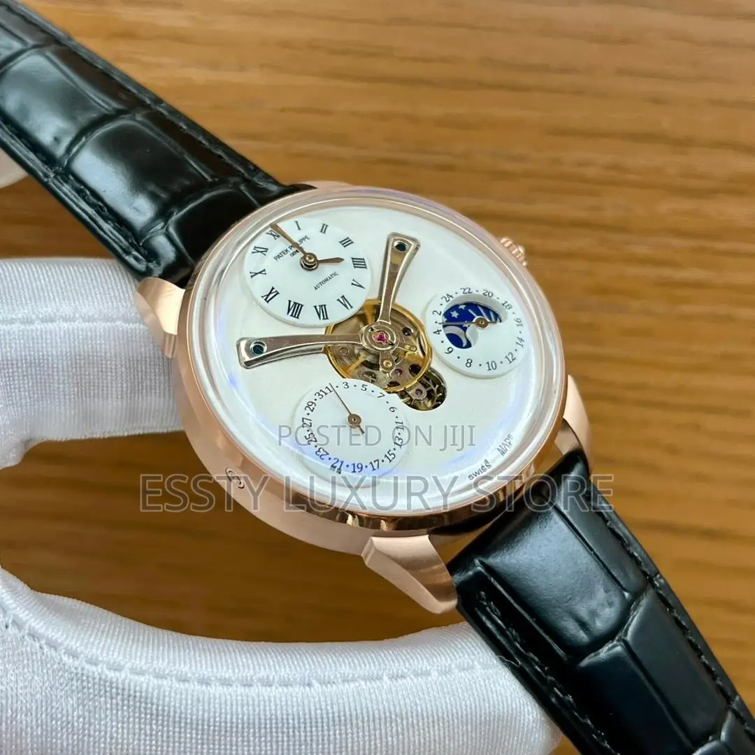 Automatic Patek Philippine Leather Wristwatch