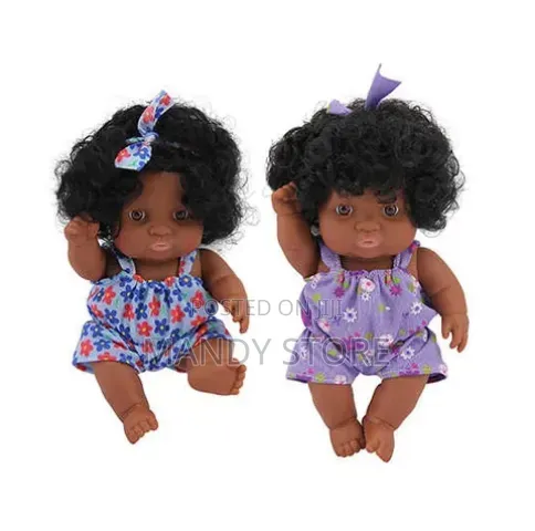 African Black Baby Doll Hair Strap Milk Bottle