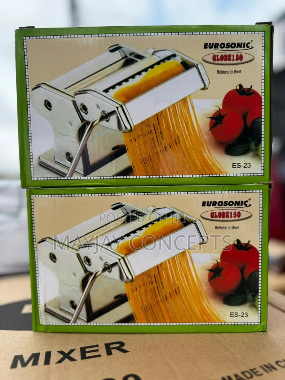 EUROSONIC ES-23 Manual Pasta Maker Stainless Steel Noodle Machine