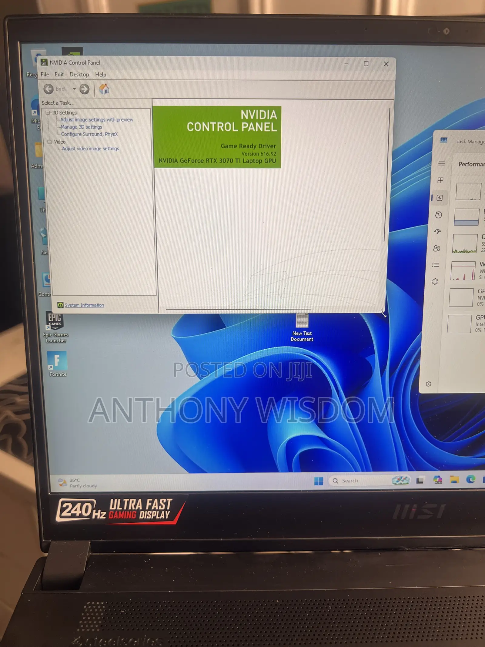 Laptop MSI Stealth GS77 16GB Intel Core i7 SSD 512GB