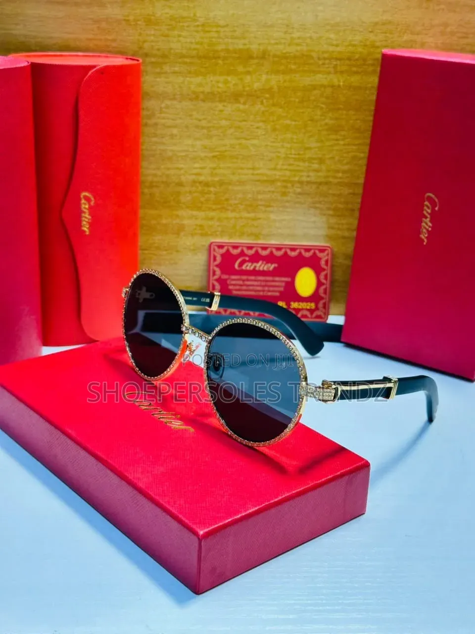 Cartier Stoned Frame Sunglasses