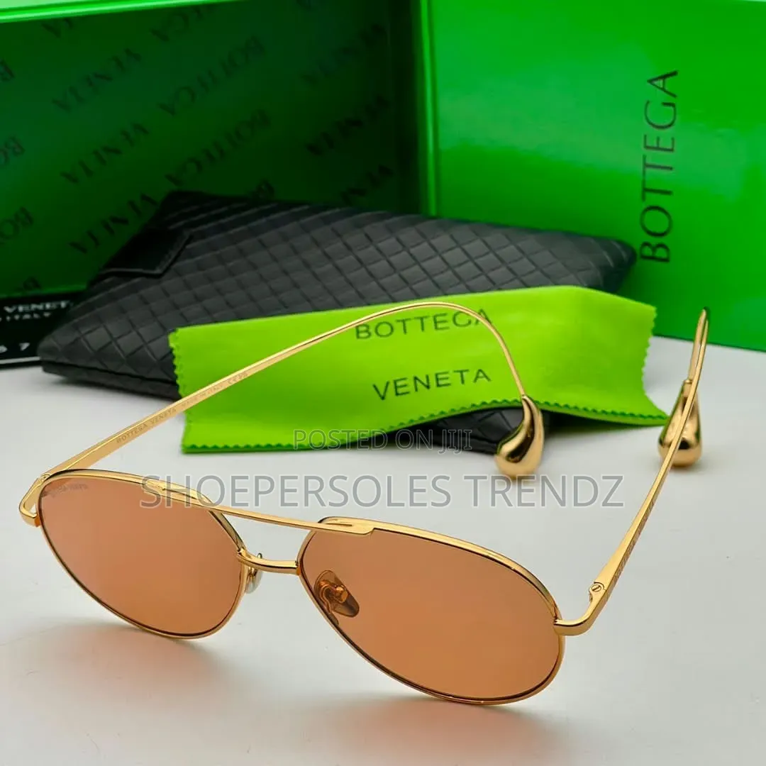 Bottega Avaitor Sunglasses With Gold and Silver Frames