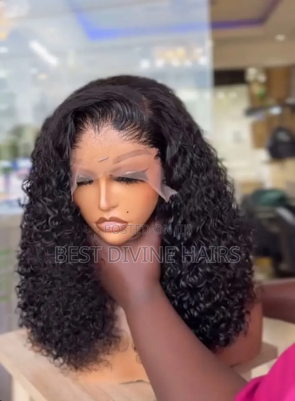 16" 13*4 Pixie Curls Wig SDD Quality Human Hair 270g( Get)