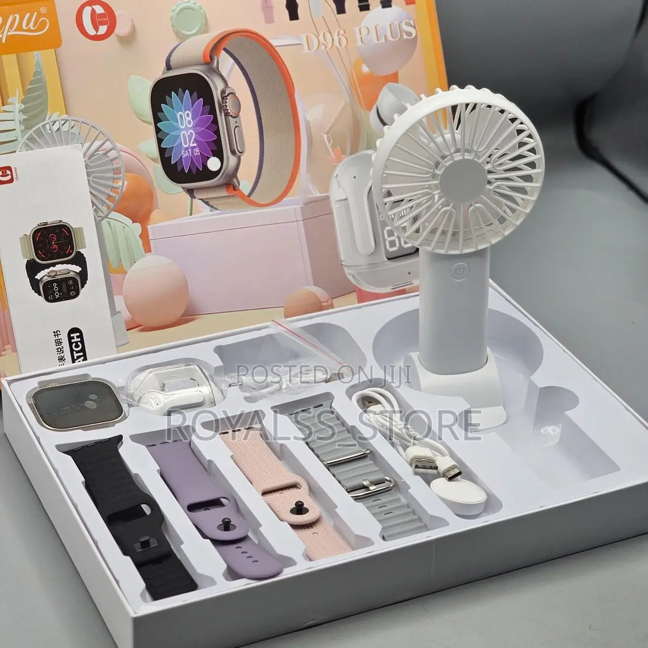 D96 Plus 7in1 Smartwatch Gift Set Combo