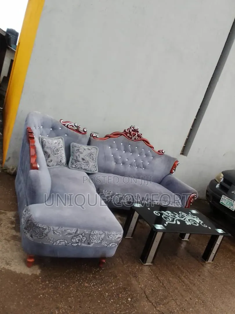 Imported Luxury Royal Sofa Set With Glass Top Center Table