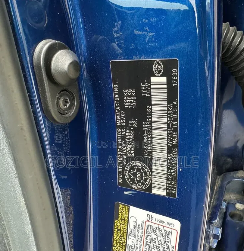 Toyota Camry SE 4dr Sedan (2.4L 4cyl 5A) 2007 Blue
