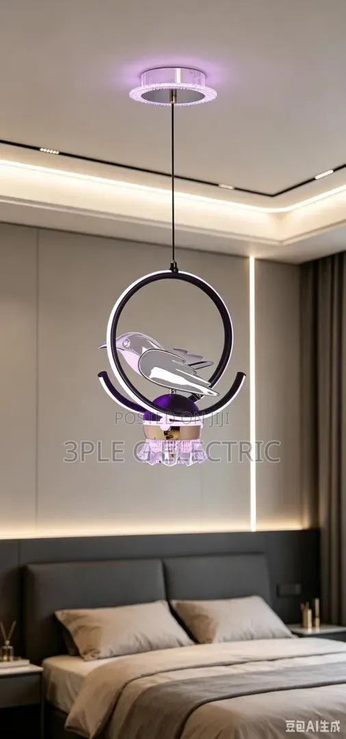 Black Body Bird Design Pendant Light