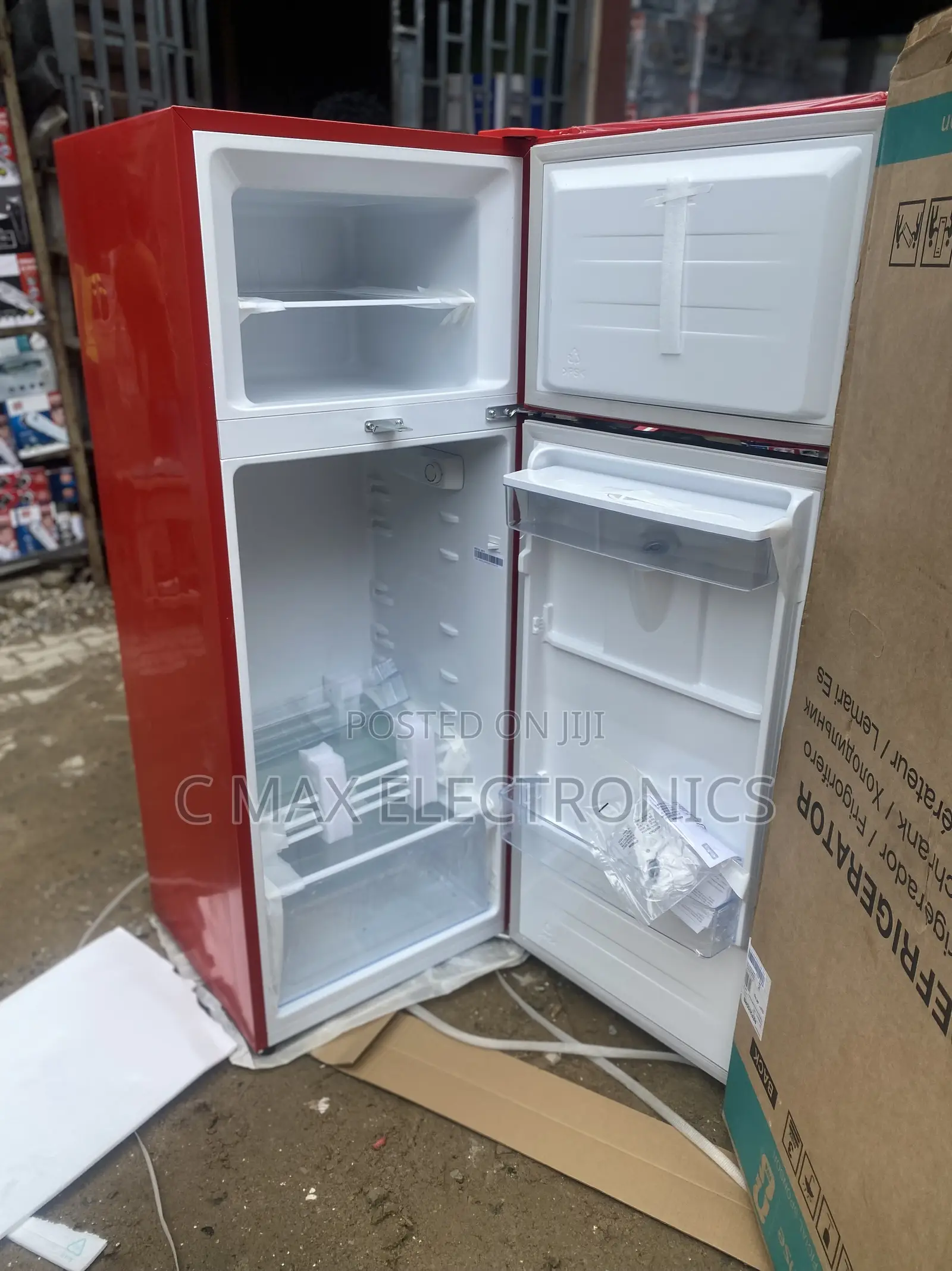 Hisense 205L Refrigerator With Water Dispenser – Double Door Red