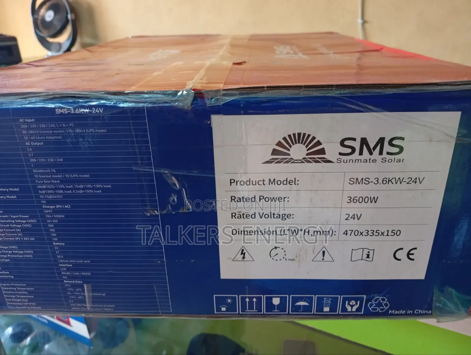 SMS Sunmate Solar 3.6KW 24V Hybrid Solar Inverter (Pure Sine Wave)