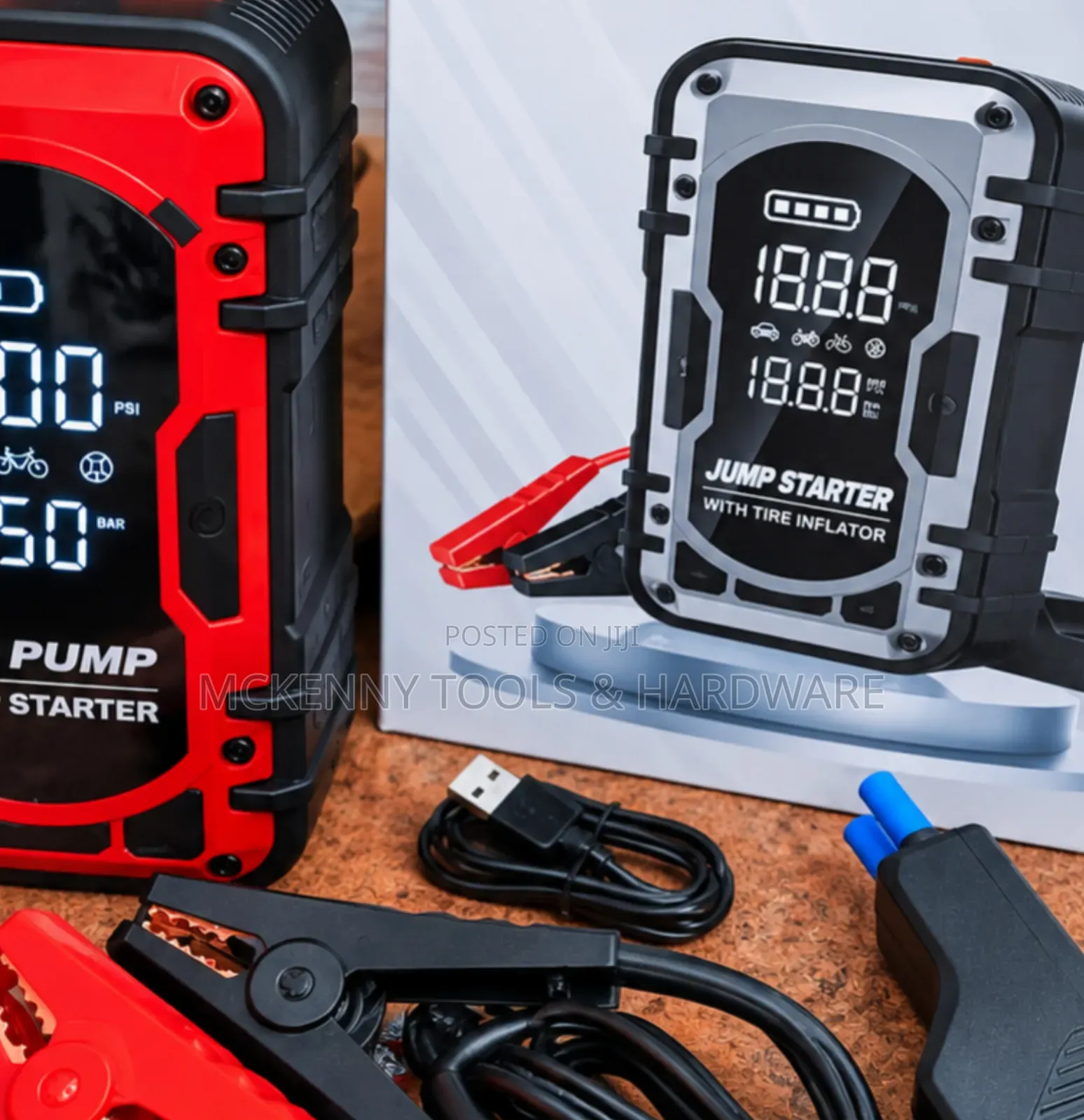 2-in-1 Car Jump Starter Tyre Inflator | Portable Air Pump