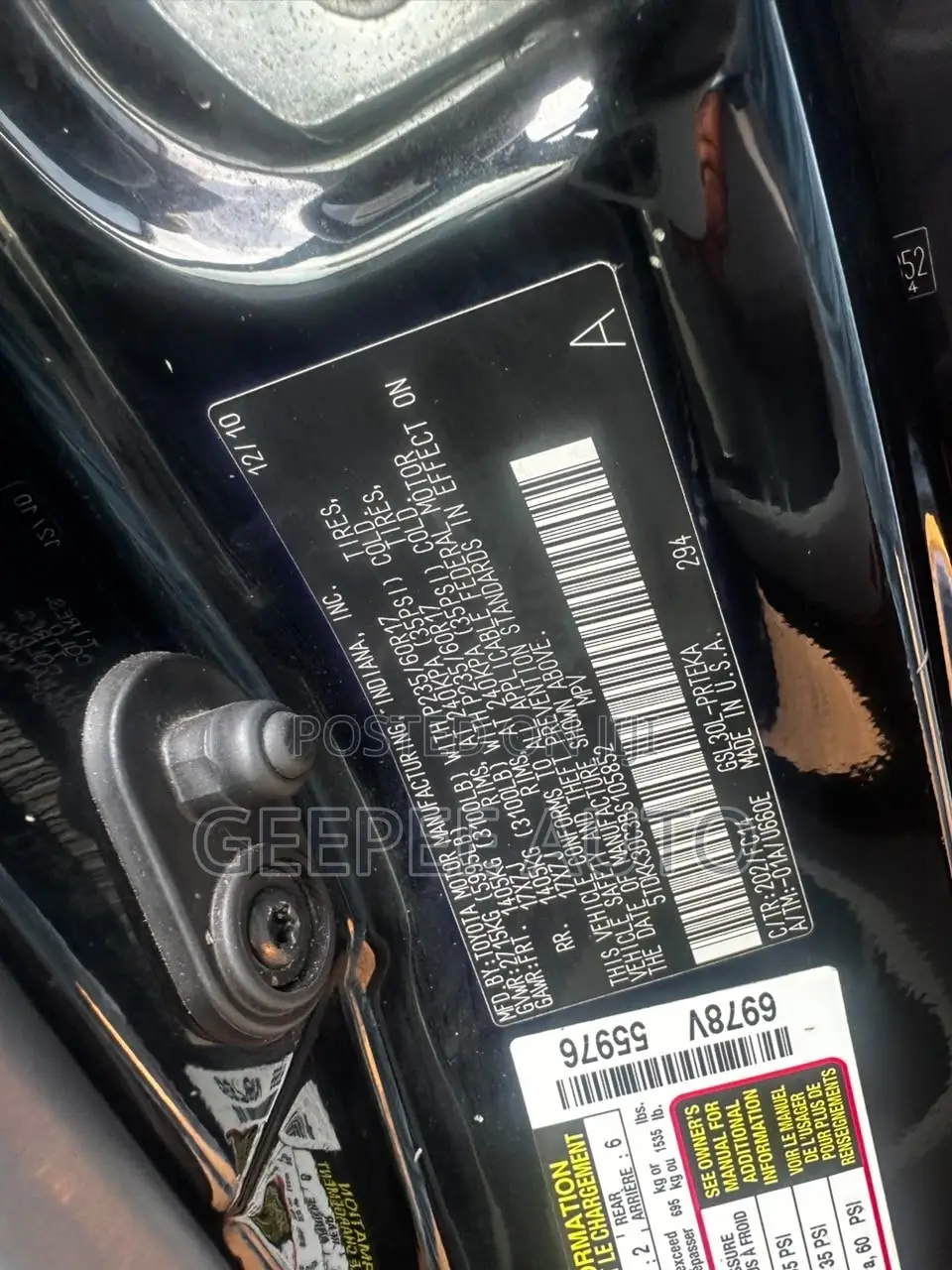 Toyota Sienna LE 8 Passenger 2011 Black