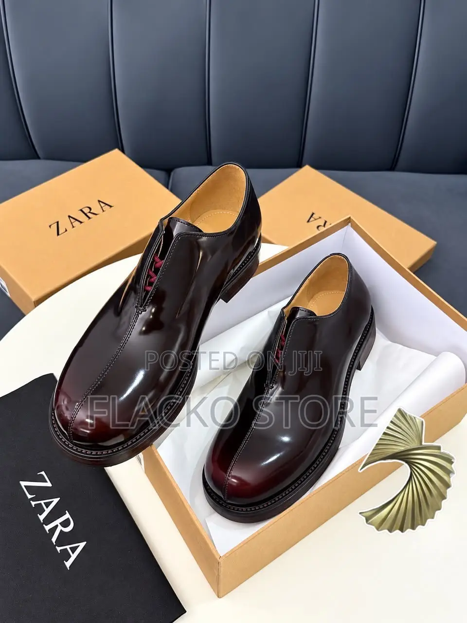 High Quality Premium Zara Patent Derby Shoes