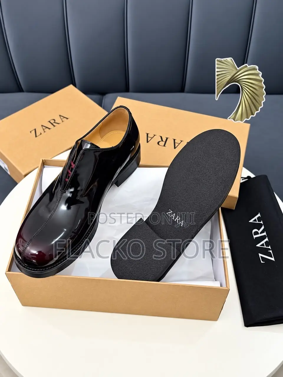 High Quality Premium Zara Patent Derby Shoes