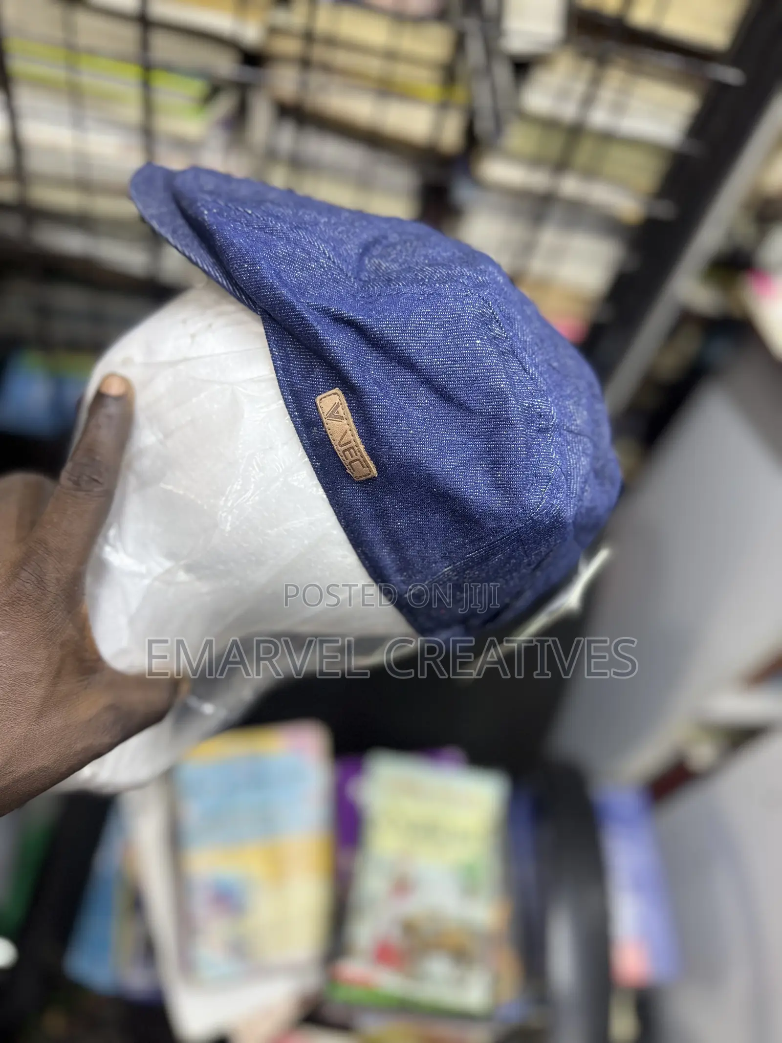 Papas Cap | Flat Cap | Newsboy Cap Denim : Blue