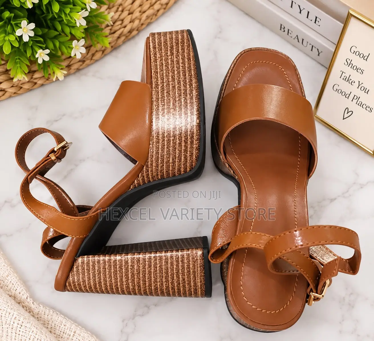 Original Floral Cut-Out Slingback Heels