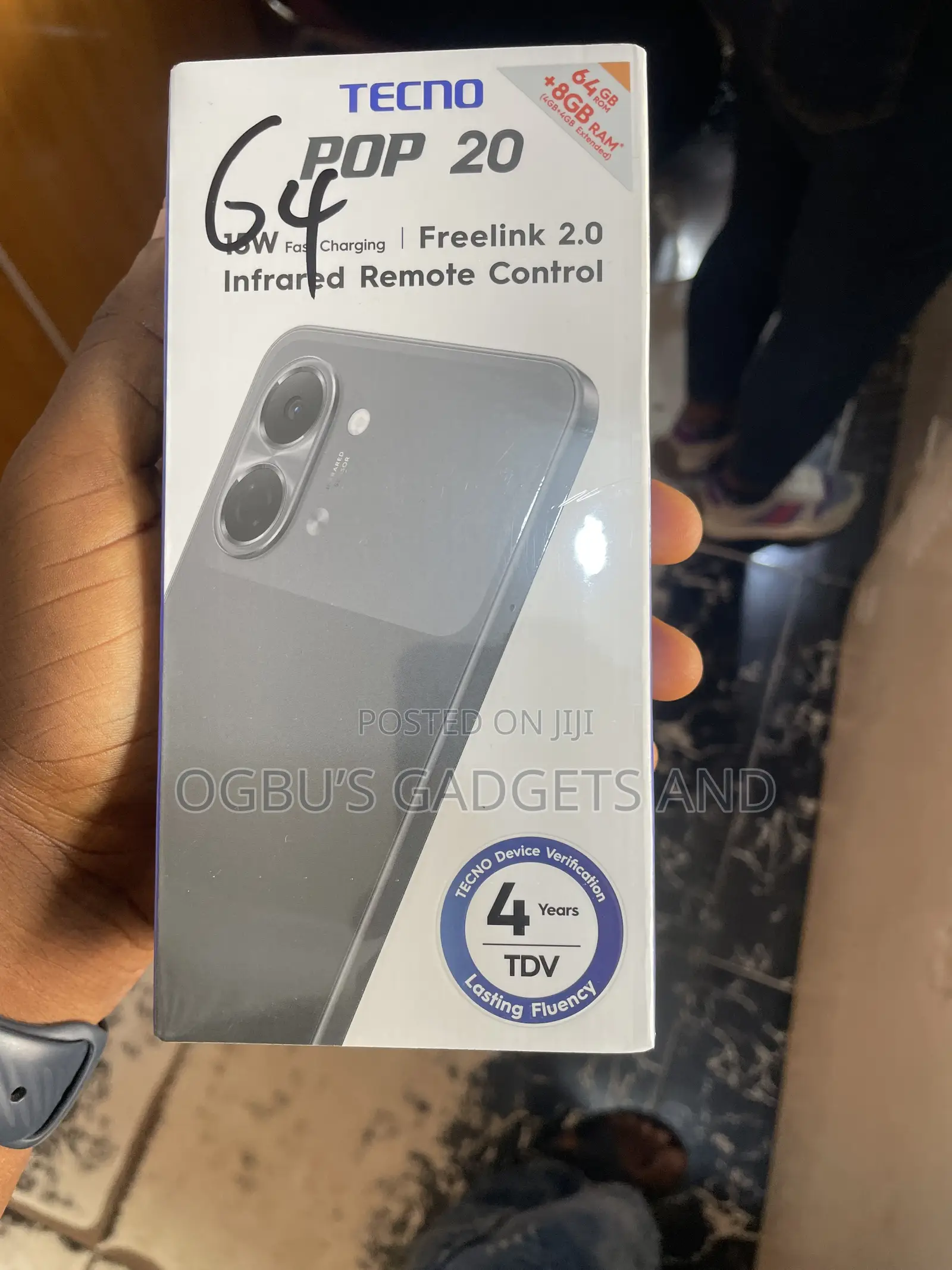 New Tecno Pop 20 64 GB Gray