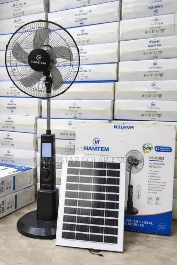 RealTouch Solar Charging Floor Fan (MD-100SFA) With Solar Panel