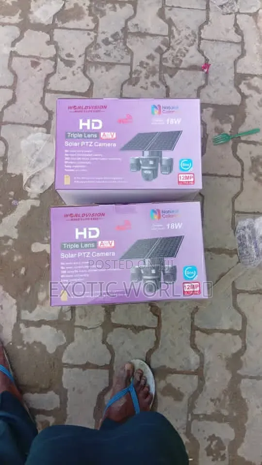 4G LTE Triple Lens Solar PTZ CCTV Camera | 360° Security Camera