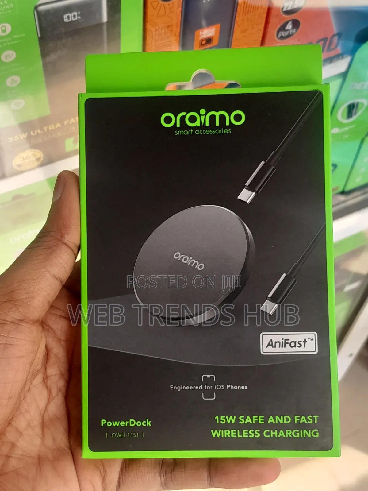 Original Oraimo PowerDock 15W Safe Fast Wireless Charger (OWH-1151)
