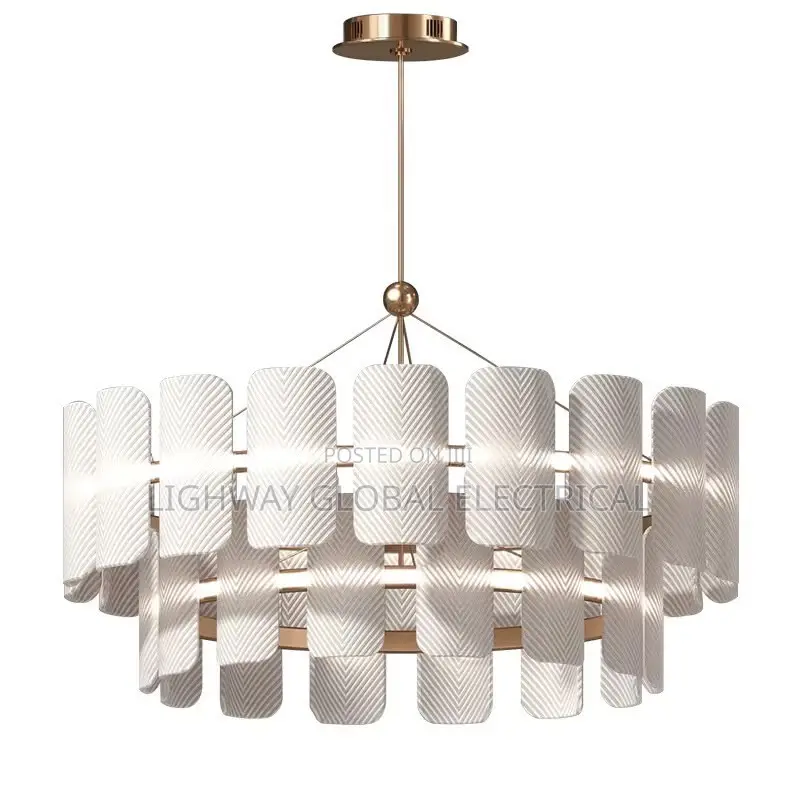 New White Modern Lobby Chandelier