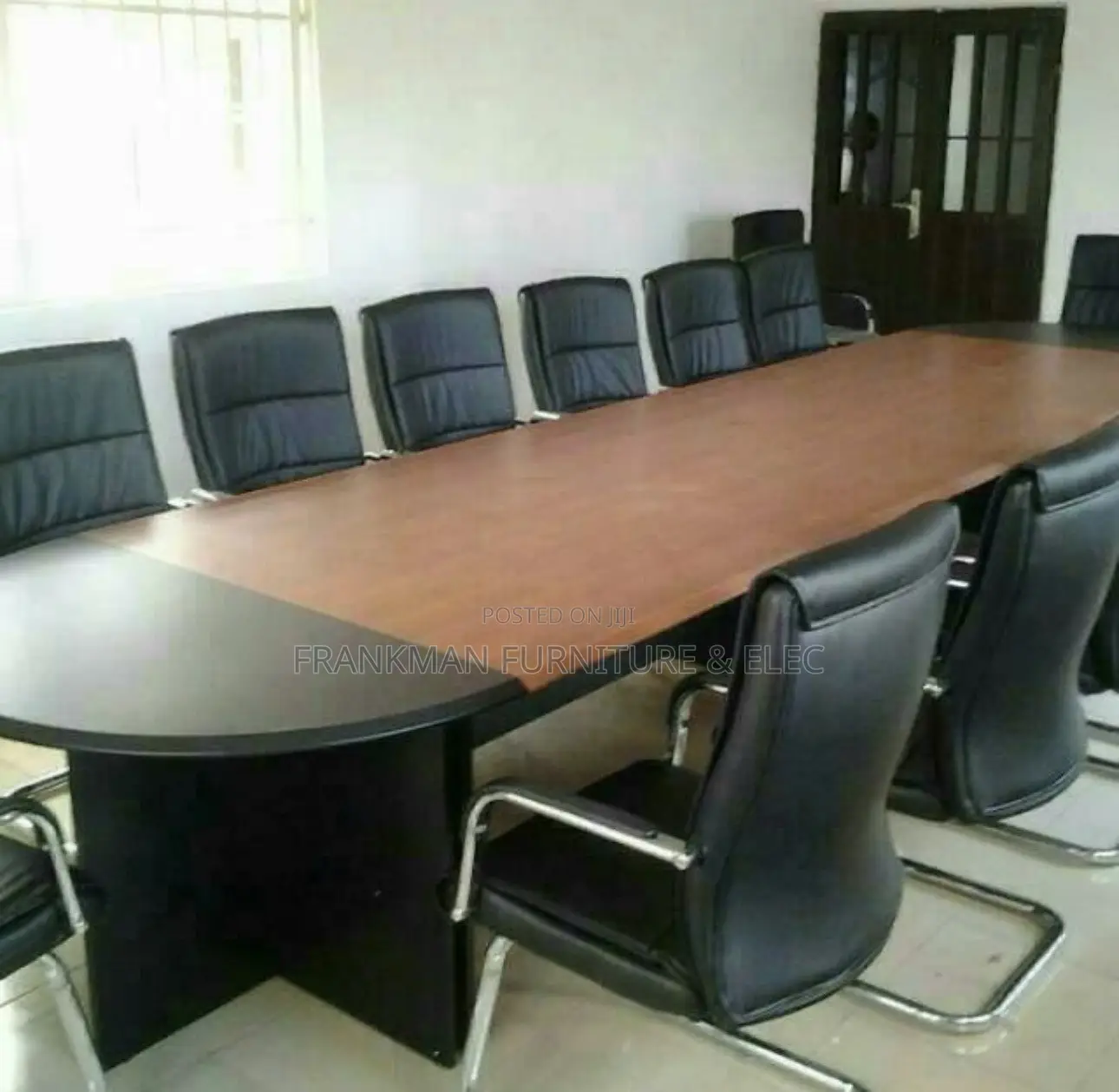 Large Conference Room Table With 10 Comfortable Executive Chairs
