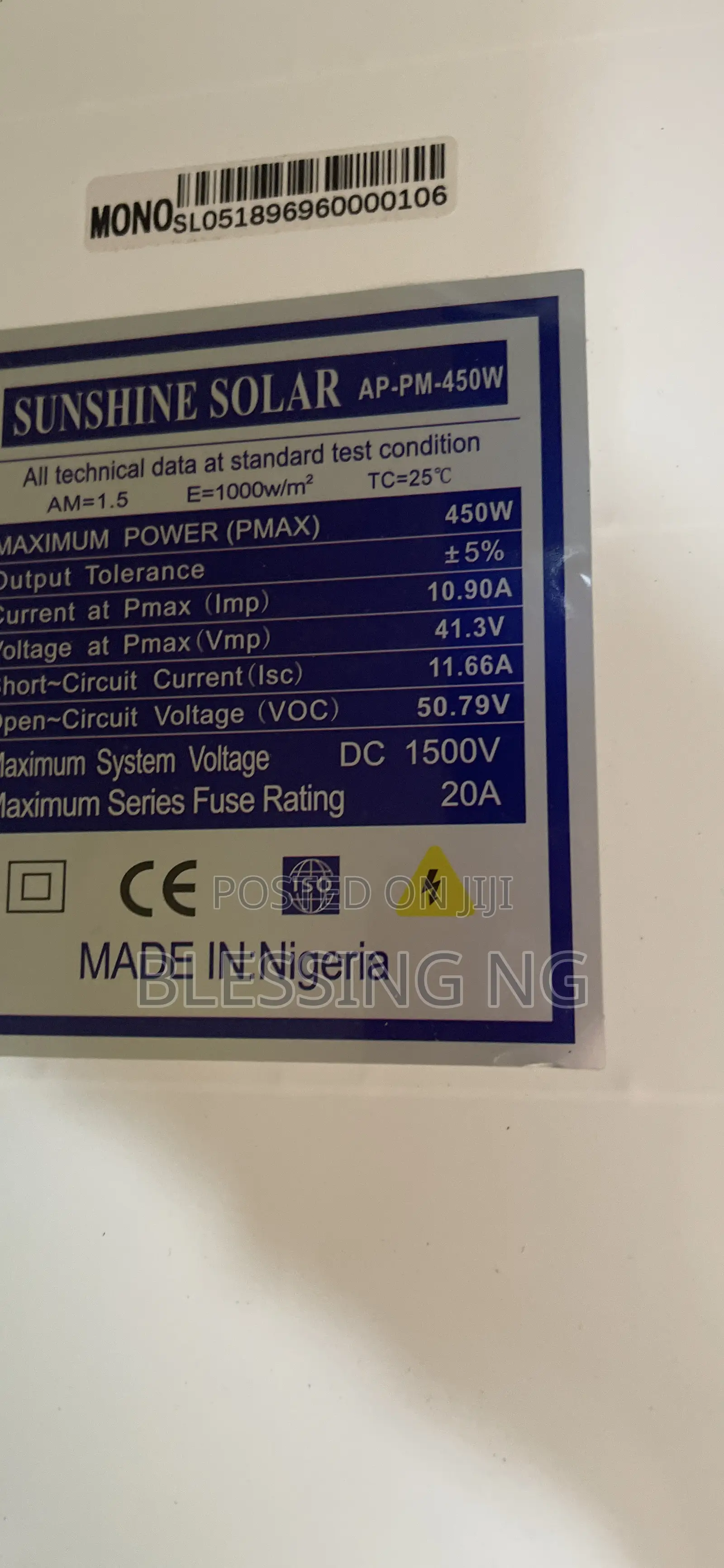 Solar Panel 450 Watt