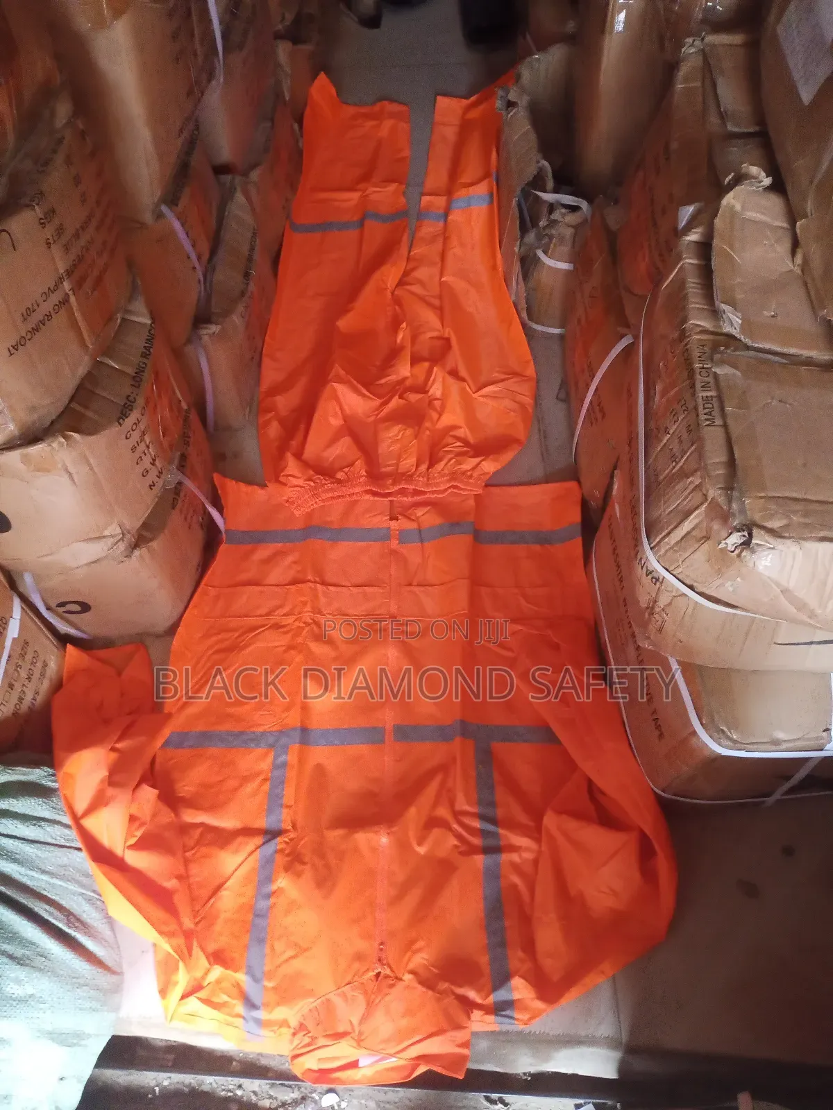 Orange Polyester Jacket and Trouser Raincoat