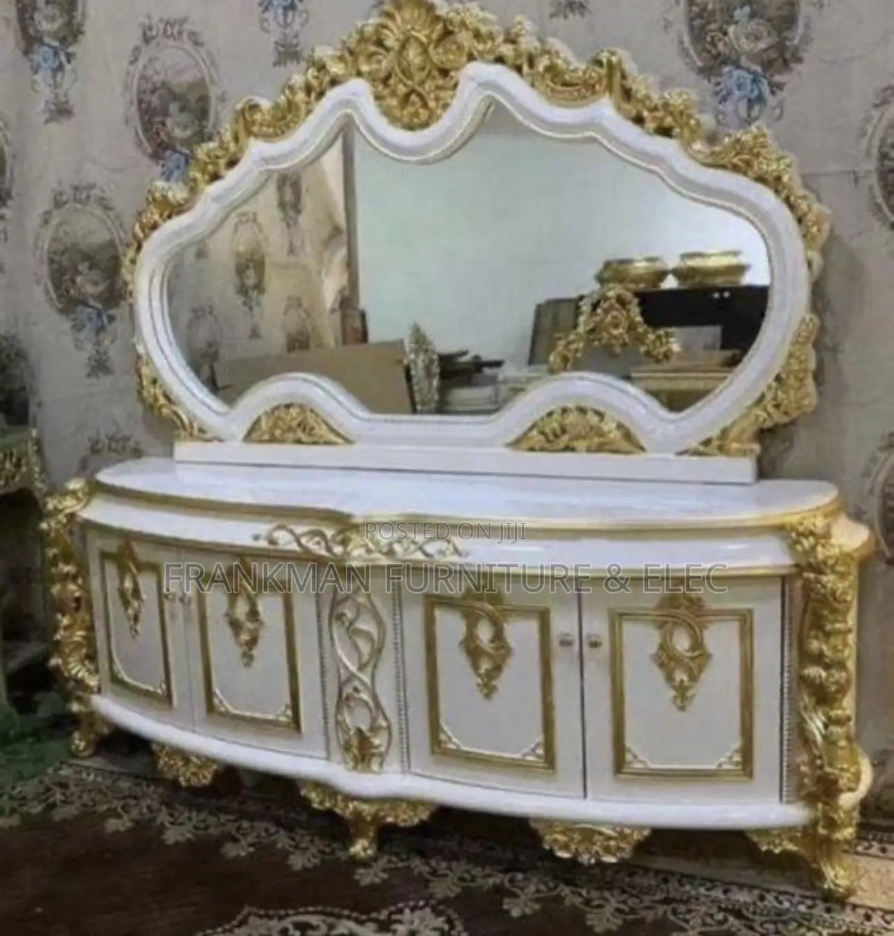 Royal Console Table With Matching Mirror