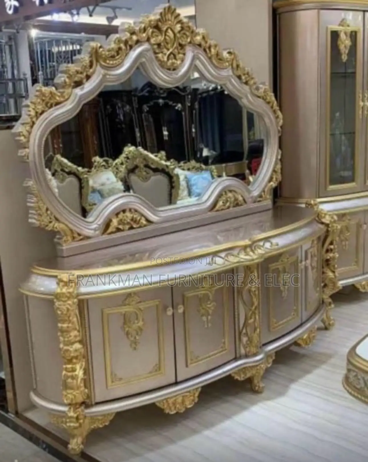 Royal Console Table With Matching Mirror