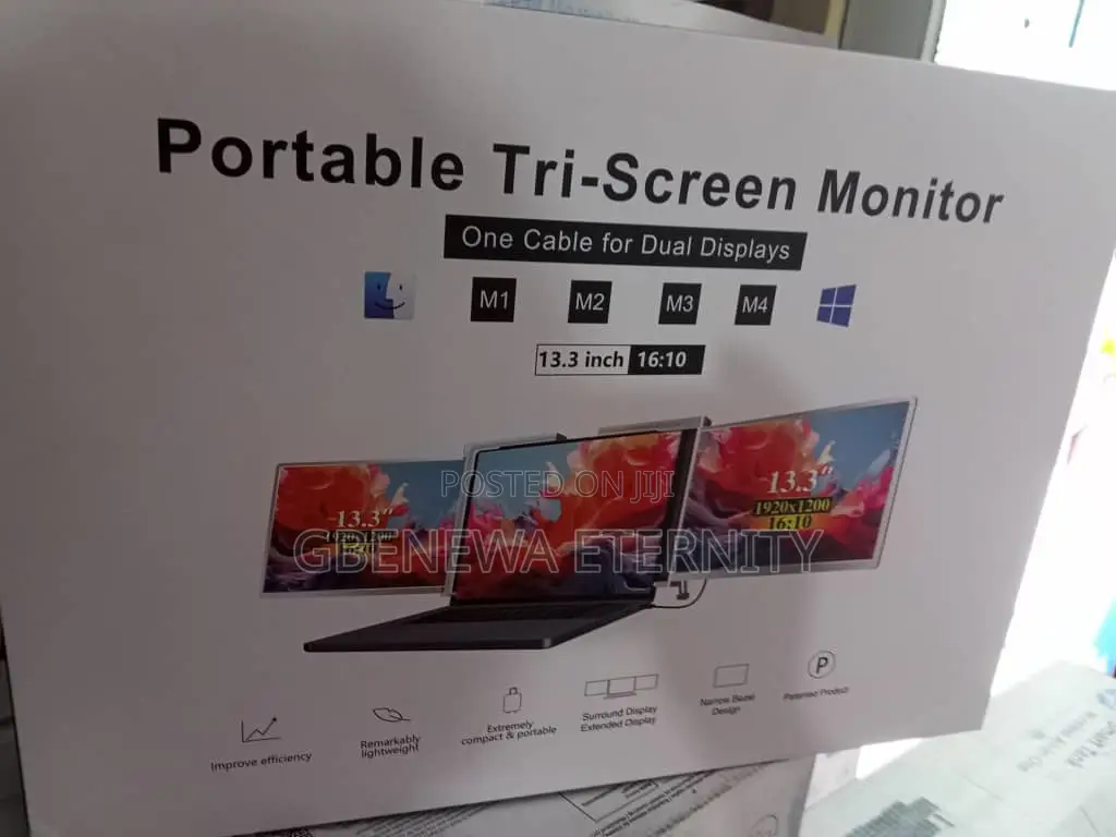 Portable Triple Screen Extender for Laptop