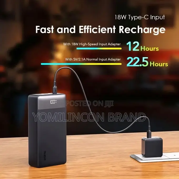 Oraimo 40,000mAh Power Bank – 22.5W Fast Charging With LED Display.