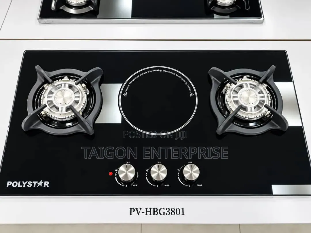 Built in 4 Burners and 1 Electric Cooker