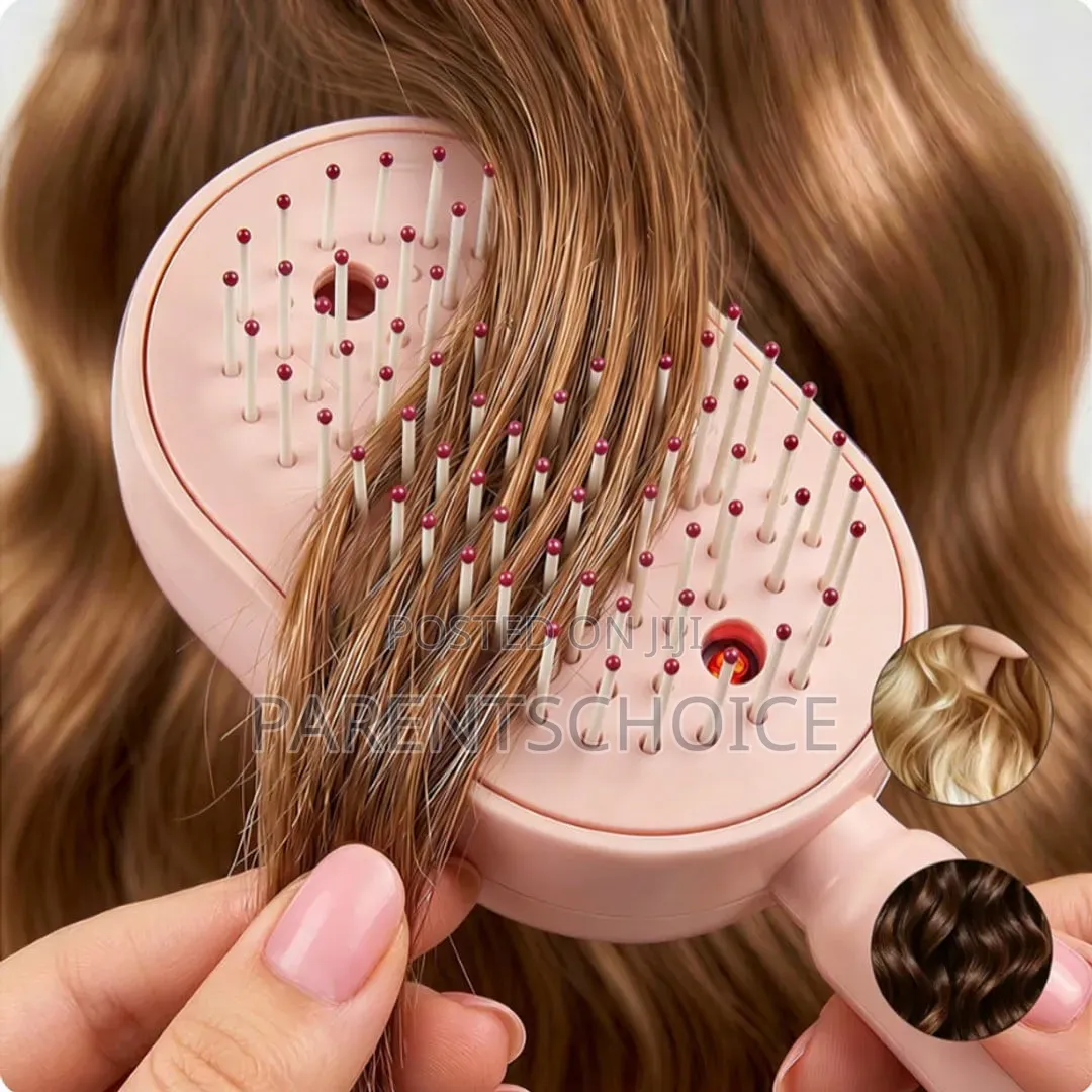 Electric Steam Hair Brush - Pink