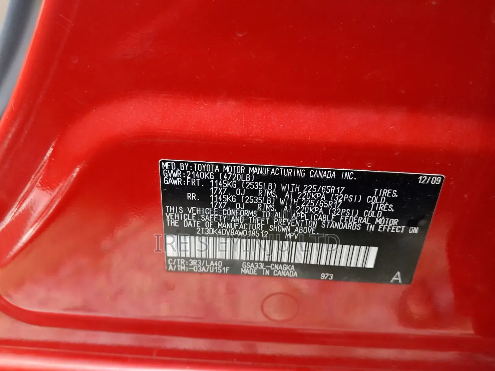 Toyota RAV4 2010 Orange