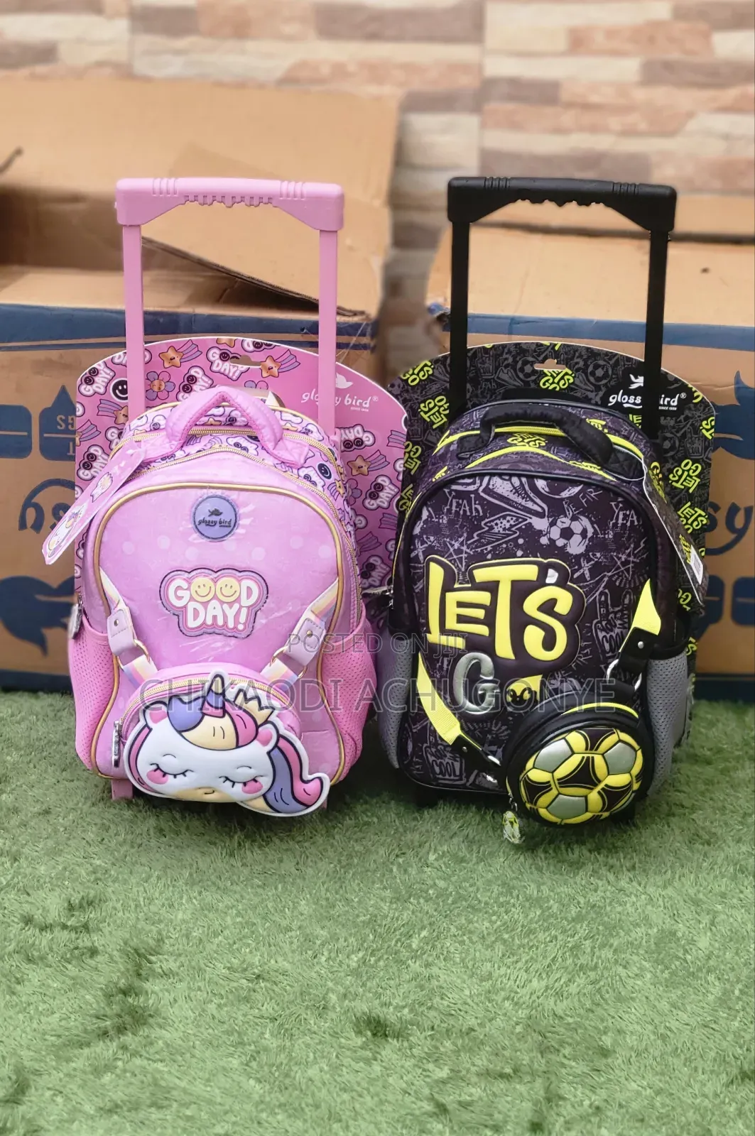 Glossy Bird School Bags, Trolley