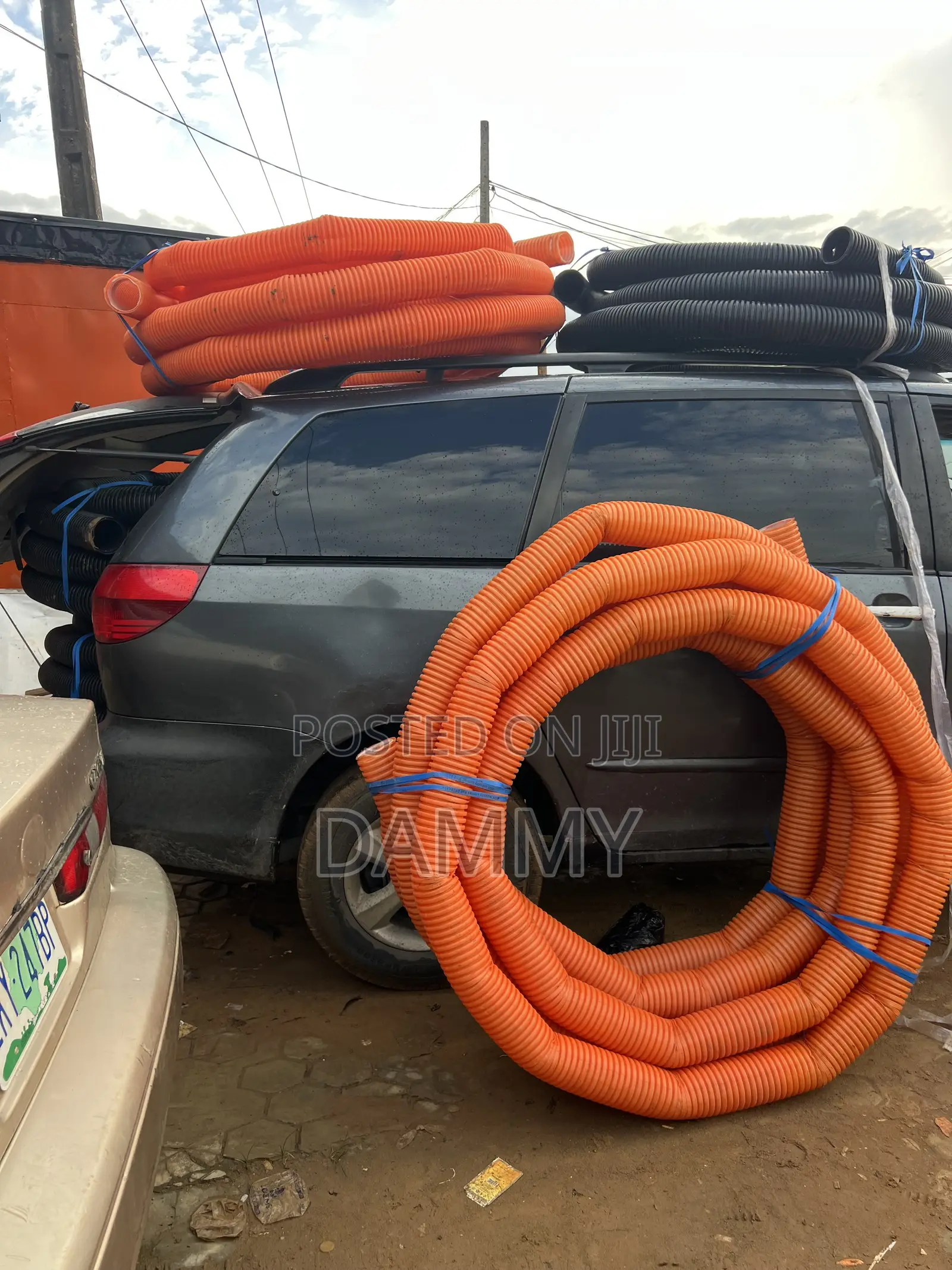 Bright Orange Flexible Corrugated Plastic Conduit